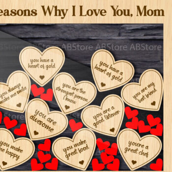 Intra απο ξύλο plywood 3mm-4mm πάχος – Λόγοι για τους οποίους I Love You Mom Stand Decor Δίασταση 20x20 cm INTRAFABR-117142453 - Image 1