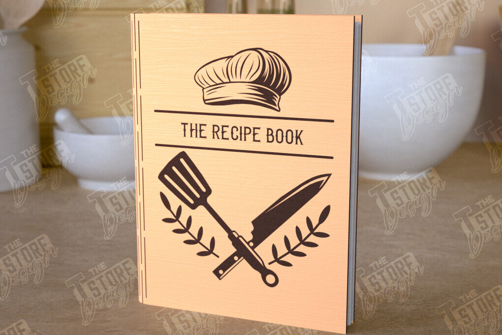 Intra απο ξύλο plywood 3mm-4mm πάχος – Βιβλίο Συνταγών | Εξώφυλλο βιβλίου | Ξύλινο Βιβλίο Δίασταση  20x20 cm INTRAFABR-112524884