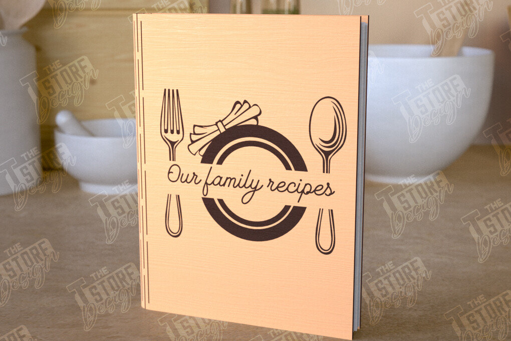 Intra απο ξύλο plywood 3mm-4mm πάχος – Βιβλίο Συνταγών | Εξώφυλλο βιβλίου | Ξύλινο Βιβλίο Δίασταση  20x20 cm INTRAFABR-112524900