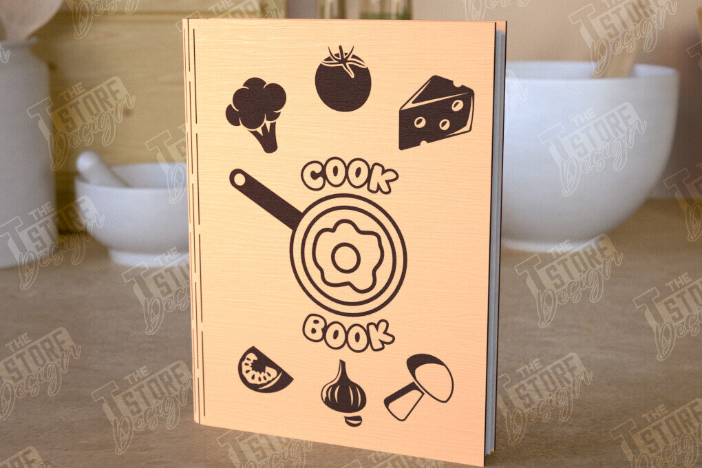 Intra απο ξύλο plywood 3mm-4mm πάχος – Βιβλίο Συνταγών | Εξώφυλλο βιβλίου | Ξύλινο Βιβλίο Δίασταση  20x20 cm INTRAFABR-112524911