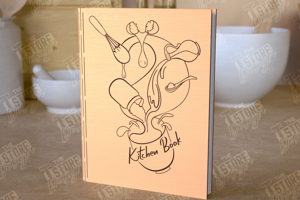 Intra απο ξύλο plywood 3mm-4mm πάχος – Βιβλίο Συνταγών | Εξώφυλλο βιβλίου | Ξύλινο Βιβλίο Δίασταση  20x20 cm INTRAFABR-112524917