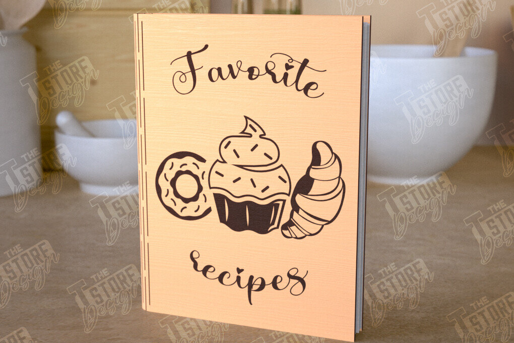 Intra απο ξύλο plywood 3mm-4mm πάχος – Βιβλίο Συνταγών | Εξώφυλλο βιβλίου | Ξύλινο Βιβλίο Δίασταση  20x20 cm INTRAFABR-112524882