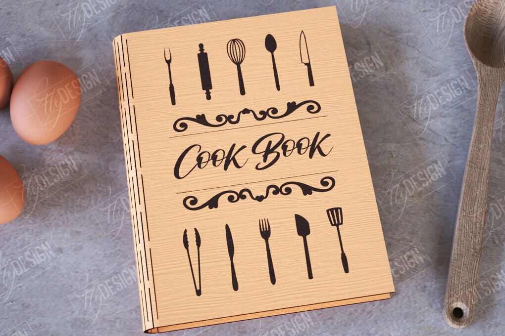 Intra απο ξύλο plywood 3mm-4mm πάχος – Βιβλίο Συνταγών |Εξώφυλλο βιβλίου|Συνταγές βιβλίων μαγειρικής Δίασταση  20x20 cm INTRAFABR-113525027