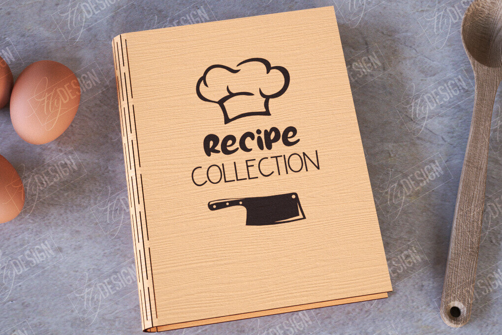 Intra απο ξύλο plywood 3mm-4mm πάχος – Βιβλίο Συνταγών |Εξώφυλλο βιβλίου|Συνταγές βιβλίων μαγειρικής Δίασταση  20x20 cm INTRAFABR-113524927