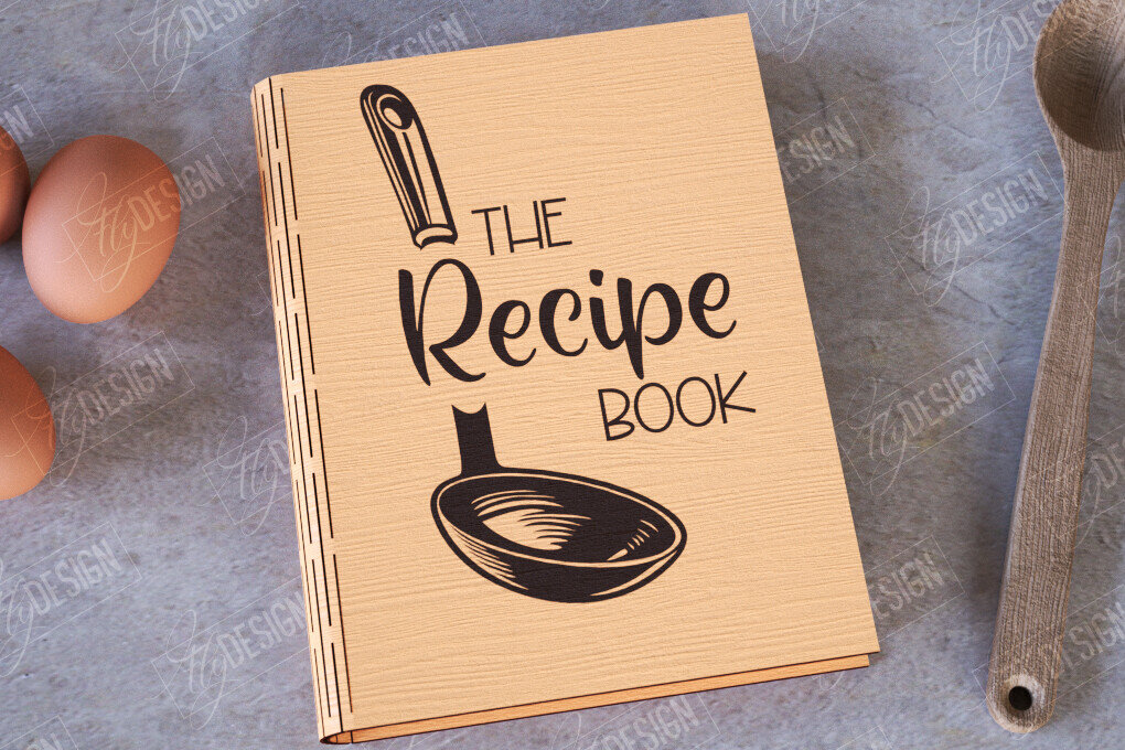 Intra απο ξύλο plywood 3mm-4mm πάχος – Βιβλίο Συνταγών |Εξώφυλλο βιβλίου|Συνταγές βιβλίων μαγειρικής Δίασταση  20x20 cm INTRAFABR-113524947