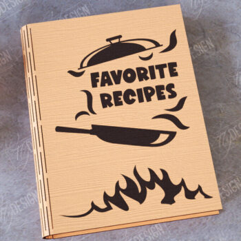 Intra απο ξύλο plywood 3mm-4mm πάχος – Βιβλίο Συνταγών |Εξώφυλλο βιβλίου|Συνταγές βιβλίων μαγειρικής Δίασταση  20x20 cm INTRAFABR-113524971 - Image 1