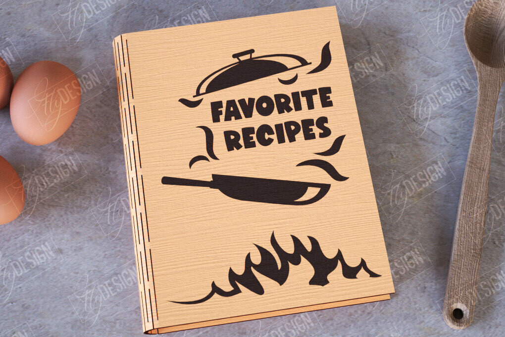 Intra απο ξύλο plywood 3mm-4mm πάχος – Βιβλίο Συνταγών |Εξώφυλλο βιβλίου|Συνταγές βιβλίων μαγειρικής Δίασταση  20x20 cm INTRAFABR-113524971