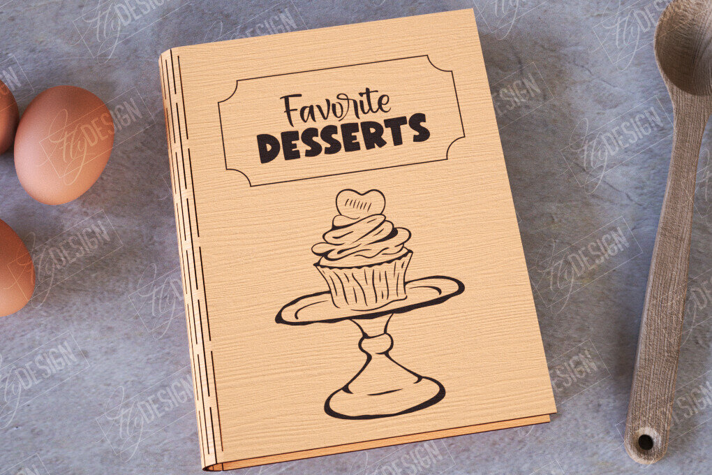 Intra απο ξύλο plywood 3mm-4mm πάχος – Βιβλίο Συνταγών |Εξώφυλλο βιβλίου|Συνταγές βιβλίων μαγειρικής Δίασταση  20x20 cm INTRAFABR-113524977