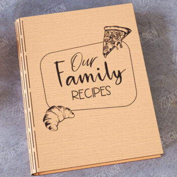 Intra απο ξύλο plywood 3mm-4mm πάχος – Βιβλίο Συνταγών |Εξώφυλλο βιβλίου|Συνταγές βιβλίων μαγειρικής Δίασταση  20x20 cm INTRAFABR-113525004 - Image 1