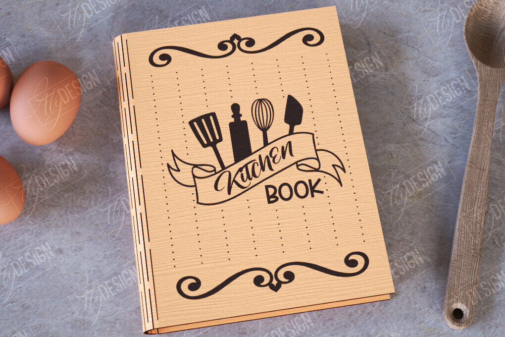 Intra απο ξύλο plywood 3mm-4mm πάχος – Βιβλίο Συνταγών |Εξώφυλλο βιβλίου|Συνταγές βιβλίων μαγειρικής Δίασταση  20x20 cm INTRAFABR-113525013