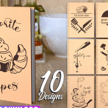 Intra απο ξύλο plywood 3mm-4mm πάχος – Πακέτο βιβλίου συνταγών | Εξώφυλλο βιβλίου | Βιβλιοδέτης Δίασταση  20x20 cm INTRAFABR-112525055 - Image 1