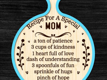 Intra απο ξύλο plywood 3mm-4mm πάχος – Συνταγή για μια ειδική μαμά κοπτική σανίδα Δίασταση 20x20 cm INTRAFABR-94395451 - Image 1