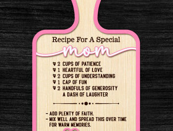 Intra απο ξύλο plywood 3mm-4mm πάχος – Συνταγή για μια ειδική μαμά κοπτική σανίδα Δίασταση 20x20 cm INTRAFABR-94395460 - Image 1