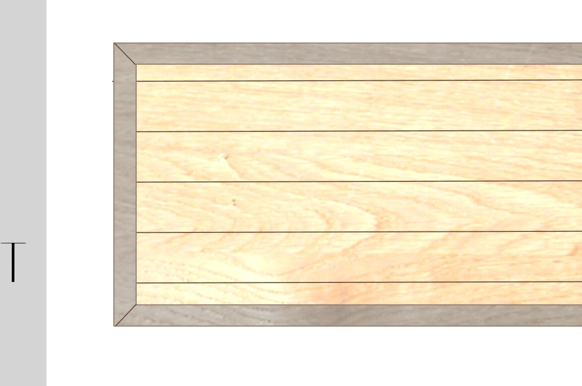 Intra απο ξύλο plywood 3mm-4mm πάχος – Rectangle Faux Shiplap Πλαίσιο Δίασταση  20x20 cm INTRAFABR-20627921