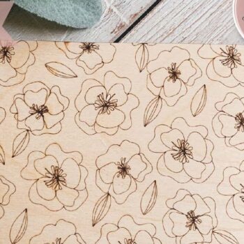 Intra απο ξύλο plywood 3mm-4mm πάχος – Ορθογώνιο Floral σημάδι Laser Δίασταση 20x20 cm INTRAFABR-70928057 - Image 3