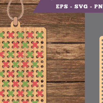 Intra απο ξύλο plywood 3mm-4mm πάχος – Ορθογώνια κοπή Σταυροβελονιά 1 Δίασταση  20x20 cm INTRAFABR-106690554 - Image 1