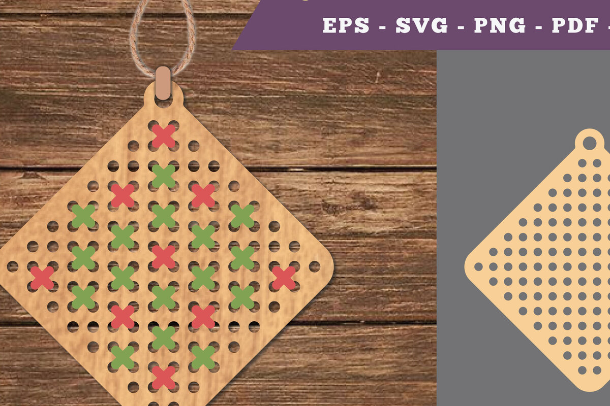 Intra απο ξύλο plywood 3mm-4mm πάχος – Ορθογώνια κοπή Σταυροβελονιά 2 Δίασταση  20x20 cm INTRAFABR-106690658