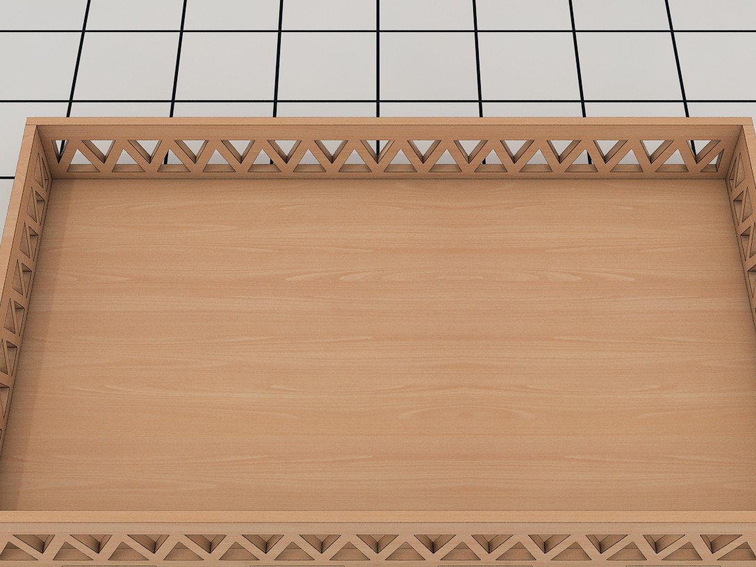 Intra απο ξύλο plywood 3mm-4mm πάχος – Ορθογώνιος δίσκος σερβιρίσματος Αρχείο Laser Δίασταση  20x20 cm INTRAFABR-39948598