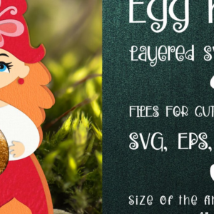 Intra απο ξύλο plywood 3mm-4mm πάχος – Πασχαλινή αυγοθήκη με κοκκινοσκουφίτσα Δίασταση  20x20 cm INTRAFABR-27509184