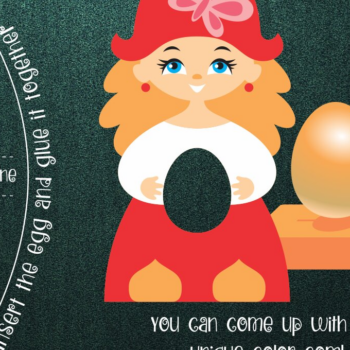 Intra απο ξύλο plywood 3mm-4mm πάχος – Πασχαλινή αυγοθήκη με κοκκινοσκουφίτσα Δίασταση 20x20 cm INTRAFABR-27509184 - Image 2