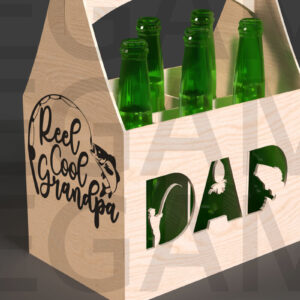 Intra απο ξύλο plywood 3mm-4mm πάχος – Reel Cool Grandpa Beer Caddy Cut Laser Δίασταση  20x20 cm INTRAFABR-122114070