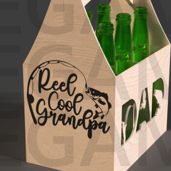 Intra απο ξύλο plywood 3mm-4mm πάχος – Reel Cool Grandpa Beer Caddy Cut Laser Δίασταση  20x20 cm INTRAFABR-122114070 - Image 2