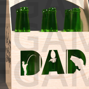 Intra απο ξύλο plywood 3mm-4mm πάχος – Reel Cool Grandpa Beer Caddy Cut Laser Δίασταση  20x20 cm INTRAFABR-122114070 - Image 3