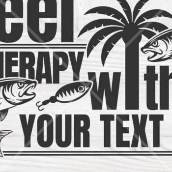 Intra απο ξύλο plywood 3mm-4mm πάχος – Reel Therapy with Fish Hooks Laser Δίασταση  20x20 cm INTRAFABR-125144316 - Image 1