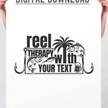 Intra απο ξύλο plywood 3mm-4mm πάχος – Reel Therapy with Fish Hooks Laser Δίασταση  20x20 cm INTRAFABR-125144316 - Image 2