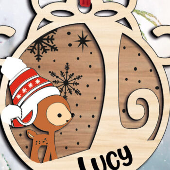 Intra απο ξύλο plywood 3mm-4mm πάχος – Χριστουγεννιάτικο γράμμα τάρανδος L Holiday Δίασταση  20x20 cm INTRAFABR-109760351 - Image 3