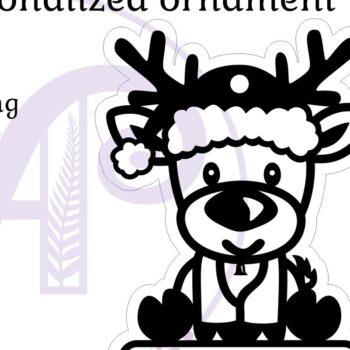 Intra απο ξύλο plywood 3mm-4mm πάχος – Χριστουγεννιάτικο στολίδι με τάρανδο Laser Δίασταση  20x20 cm INTRAFABR-85871944 - Image 2