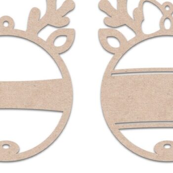 Intra απο ξύλο plywood 3mm-4mm πάχος – Αρχεία λέιζερ Χριστουγεννιάτικα στολίδια με τάρανδο Δίασταση  20x20 cm INTRAFABR-20606704 - Image 6