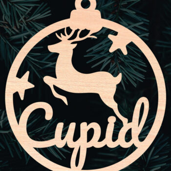 Intra απο ξύλο plywood 3mm-4mm πάχος – Χριστουγεννιάτικα στολίδια με τάρανδο Δίασταση  20x20 cm INTRAFABR-6096196 - Image 2