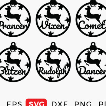 Intra απο ξύλο plywood 3mm-4mm πάχος – Χριστουγεννιάτικα στολίδια με τάρανδο Δίασταση  20x20 cm INTRAFABR-6096196 - Image 3