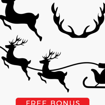 Intra απο ξύλο plywood 3mm-4mm πάχος – Χριστουγεννιάτικα στολίδια με τάρανδο Δίασταση  20x20 cm INTRAFABR-6096196 - Image 4