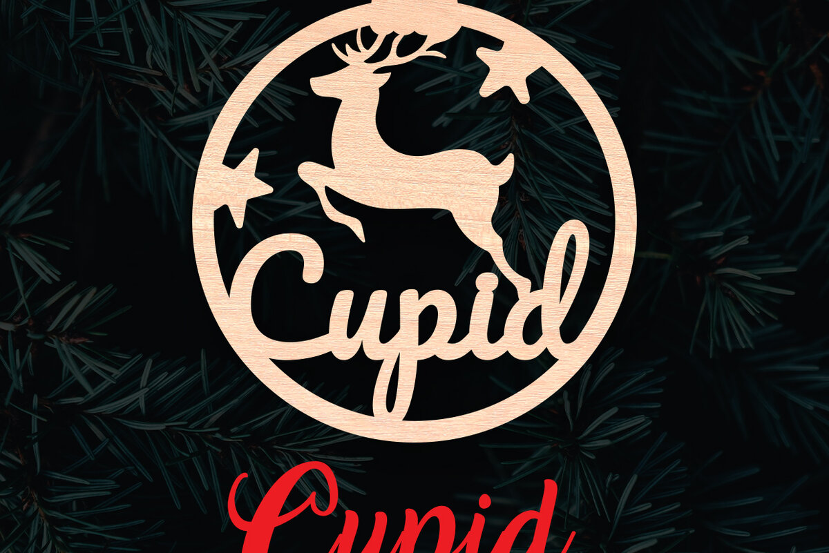 Intra απο ξύλο plywood 3mm-4mm πάχος – Χριστουγεννιάτικο στολίδι Έρως τάρανδος Δίασταση  20x20 cm INTRAFABR-6096013