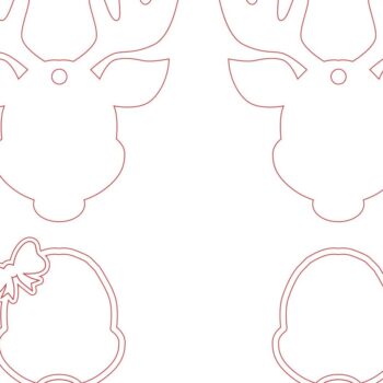 Intra απο ξύλο plywood 3mm-4mm πάχος – Χριστουγεννιάτικο στολίδι με προσαρμοσμένο όνομα τάρανδος Δίασταση  20x20 cm INTRAFABR-111373503 - Image 3