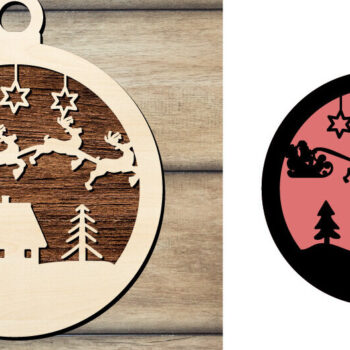 Intra απο ξύλο plywood 3mm-4mm πάχος – Αρχεία κοπής Door Express Reindeer Δίασταση 20x20 cm INTRAFABR-83010080 - Image 1