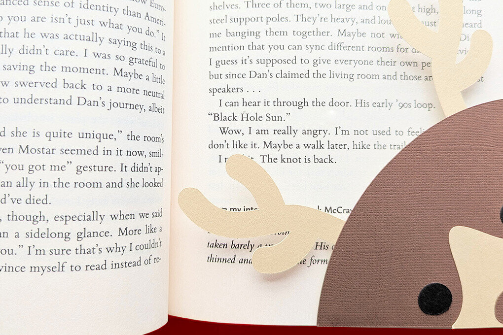 Intra απο ξύλο plywood 3mm-4mm πάχος – Reindeer Face Paper Corner Bookmark Δίασταση  20x20 cm INTRAFABR-85256951