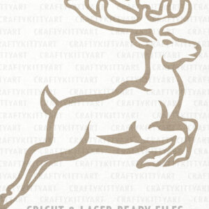 Intra απο ξύλο plywood 3mm-4mm πάχος – Reindeer Flying, Κοπή βινυλίου με λέιζερ Δίασταση  20x20 cm INTRAFABR-111006992