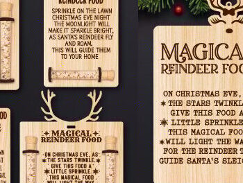 Intra απο ξύλο plywood 3mm-4mm πάχος – Στολίδι βάσης τροφής με τάρανδο Δίασταση  20x20 cm INTRAFABR-75042319 - Image 1