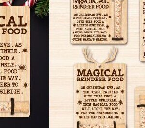 Intra απο ξύλο plywood 3mm-4mm πάχος – Στολίδι βάσης τροφής με τάρανδο Δίασταση  20x20 cm INTRAFABR-44127783