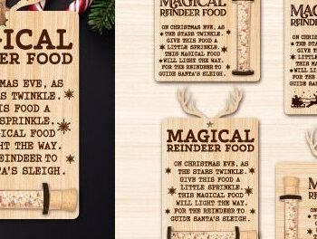 Intra απο ξύλο plywood 3mm-4mm πάχος – Στολίδι βάσης τροφής με τάρανδο Δίασταση  20x20 cm INTRAFABR-44127783 - Image 1