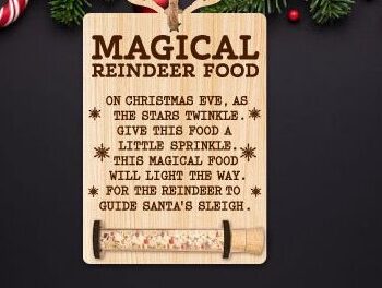 Intra απο ξύλο plywood 3mm-4mm πάχος – Στολίδι βάσης τροφής με τάρανδο Δίασταση  20x20 cm INTRAFABR-44127783 - Image 2