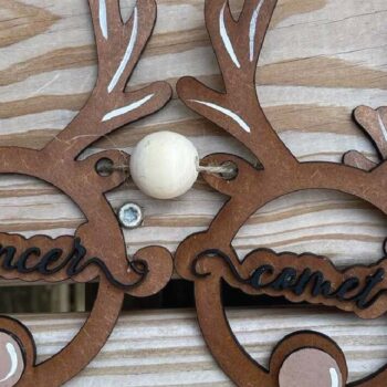 Intra απο ξύλο plywood 3mm-4mm πάχος – Reindeer Garland Δίασταση  20x20 cm INTRAFABR-72645314 - Image 3