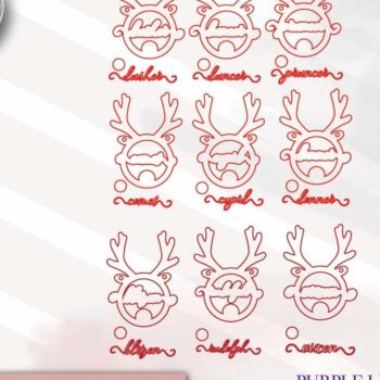 Intra απο ξύλο plywood 3mm-4mm πάχος – Reindeer Garland Δίασταση  20x20 cm INTRAFABR-72645314 - Image 4