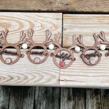 Intra απο ξύλο plywood 3mm-4mm πάχος – Reindeer Garland Δίασταση  20x20 cm INTRAFABR-72645314 - Image 5