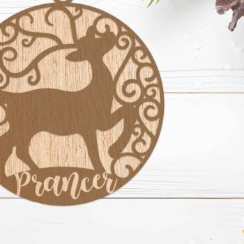 Intra απο ξύλο plywood 3mm-4mm πάχος – Διακοσμητικά κομμένα με λέιζερ τάρανδος Δίασταση 20x20 cm INTRAFABR-105612353 - Image 4