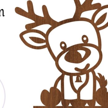 Intra απο ξύλο plywood 3mm-4mm πάχος – Reindeer Name Sin Art Δίασταση 20x20 cm INTRAFABR-75774750 - Image 2