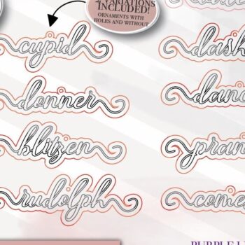 Intra απο ξύλο plywood 3mm-4mm πάχος – Ονόματα ταράνδων Δίασταση  20x20 cm INTRAFABR-72165606 - Image 4